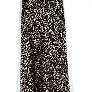 J. Crew Full Skirt in Black/Tan Cheetah Pattern, Medium